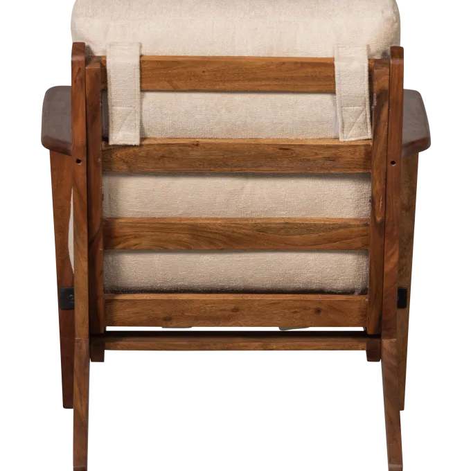 Woood Houston fauteuil bouclé/hout naturel