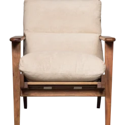 Woood Houston fauteuil bouclé/hout naturel