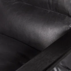 Woood Houston fauteuil echt leer zwart