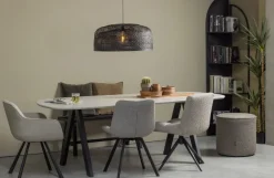 Woood Imme Bankje Hout Zwart 110cm
