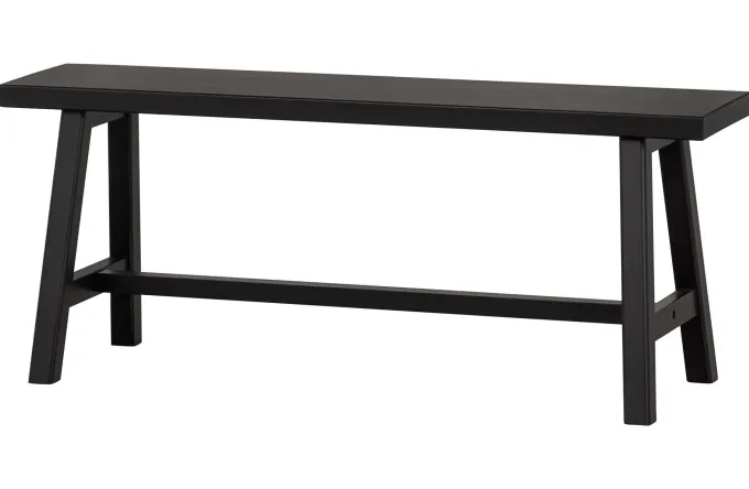 Woood Imme Bankje Hout Zwart 110cm