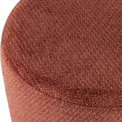 Woood Islen Poef Met Draaivoet Boucle Bordeauxrood