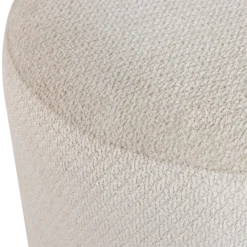 Woood Islen Poef Met Draaivoet Boucle Beige