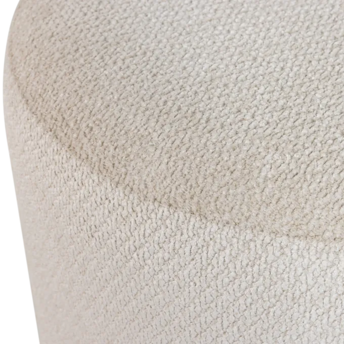 Woood Islen Poef Met Draaivoet Boucle Beige