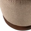 Woood Islen Poef Met Draaivoet Boucle Bruin