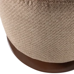 Woood Islen Poef Met Draaivoet Boucle Bruin