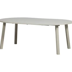 Woood Janne uitschuifbare eettafel rond eiken dakargrau [fsc]
