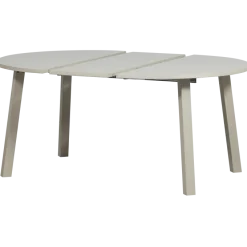 Woood Janne uitschuifbare eettafel rond eiken dakargrau [fsc]