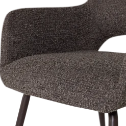Woood Jenny Eetkamerstoel Boucle Bruin Melange - Set Van 2 [FSC]