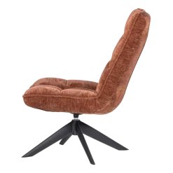 Woood Jouke Draaifauteuil Chenille Structuur Roestbruin [fsc]