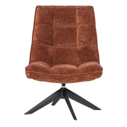 Woood Jouke Draaifauteuil Chenille Structuur Roestbruin [fsc]