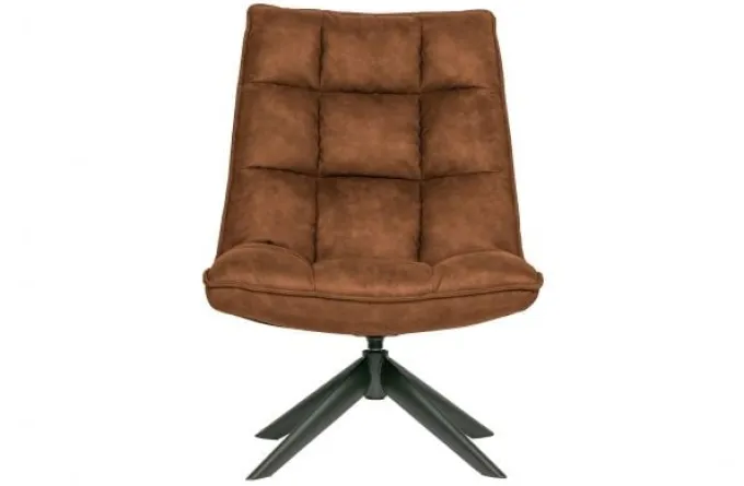 Woood Jouke draaifauteuil kunstleer - Cognac
