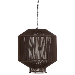 Woood Juro Hanglamp Metaal/Touw Donkerbruin