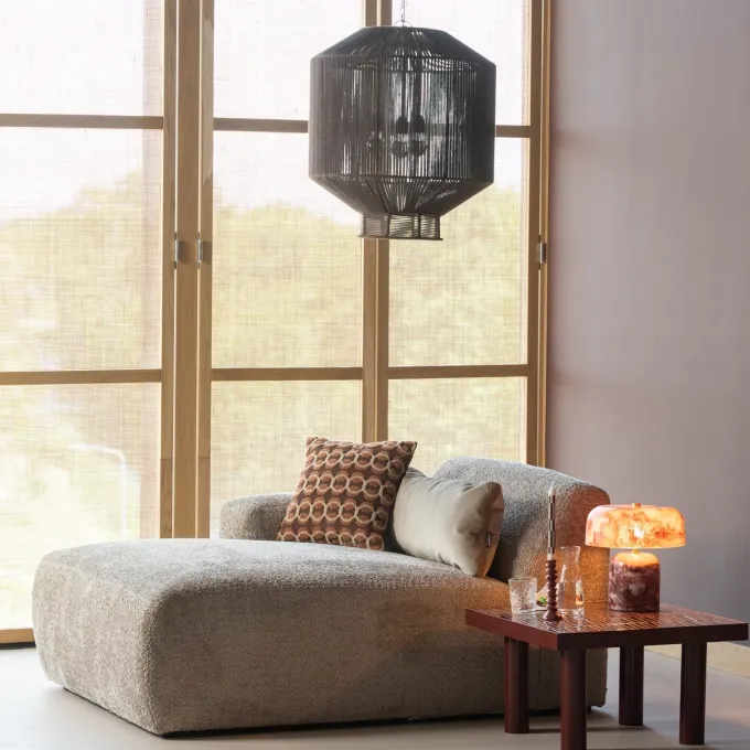 Woood Juro Hanglamp Metaal/Touw Donkerbruin