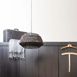 Woood Kace Hanglamp Jute Zwart Ø45cm