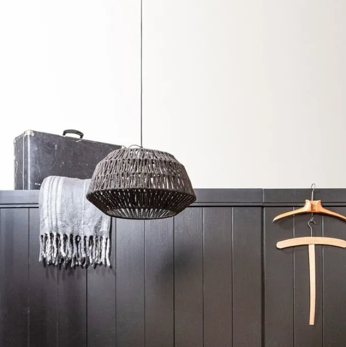 Woood Kace Hanglamp Jute Zwart Ø45cm