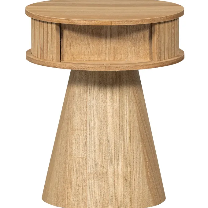 Woood Karri nachtkastje rond hout naturel