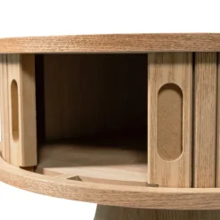 Woood Karri nachtkastje rond hout naturel