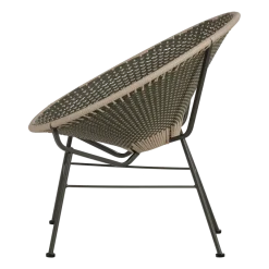 Woood Kazoun Tuin Loungestoel Wicker Groen