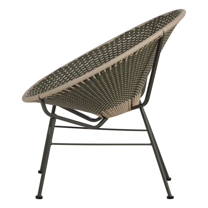 Woood Kazoun Tuin Loungestoel Wicker Groen