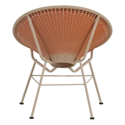 Woood Kazoun Tuin Loungestoel Wicker Oranje