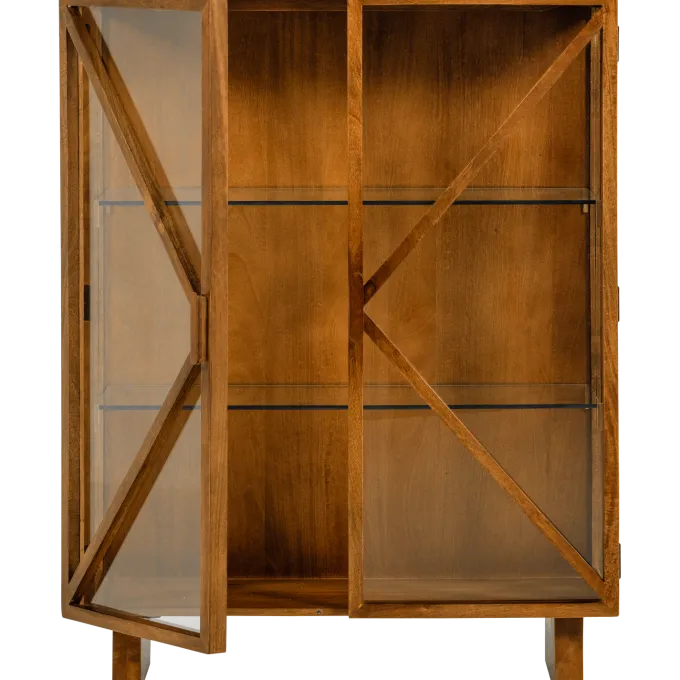 Woood Kella 2-deurs kast mango hout naturel