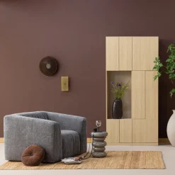 Woood Kivo Bijzettafel Metaal Hoogglans Zand