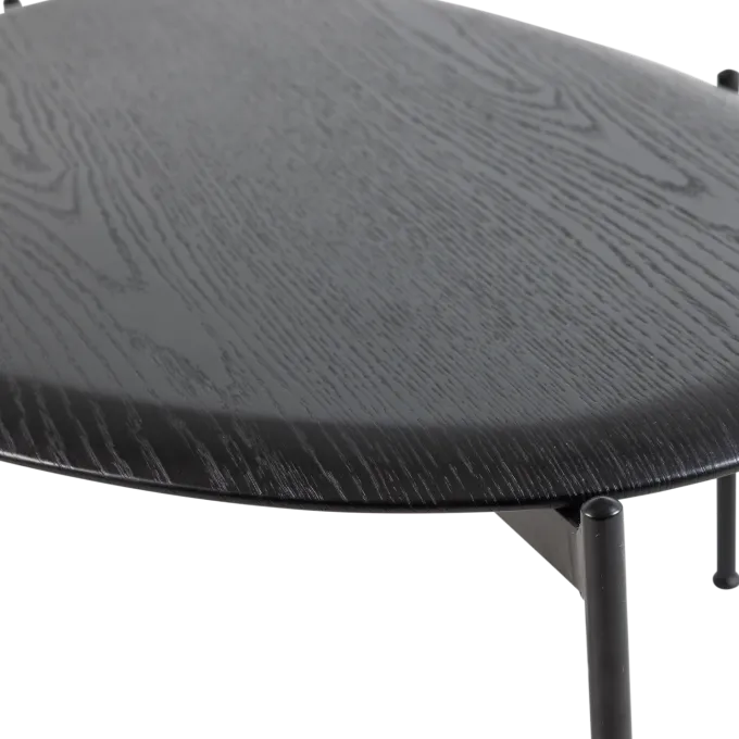 Woood Kota Salontafel 36x92x68 Cm Mdf/Fineer Zwart