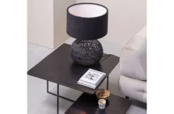Woood Lampvoet Macy Rattan Look zwart