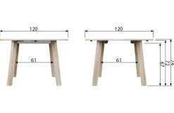 Woood Lange Jan Uitschuifbare Eettafel Rond Eiken Sydney [fsc]