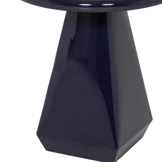 Woood Lavo Bijzettafel Metaal Hoogglans Donkerblauw