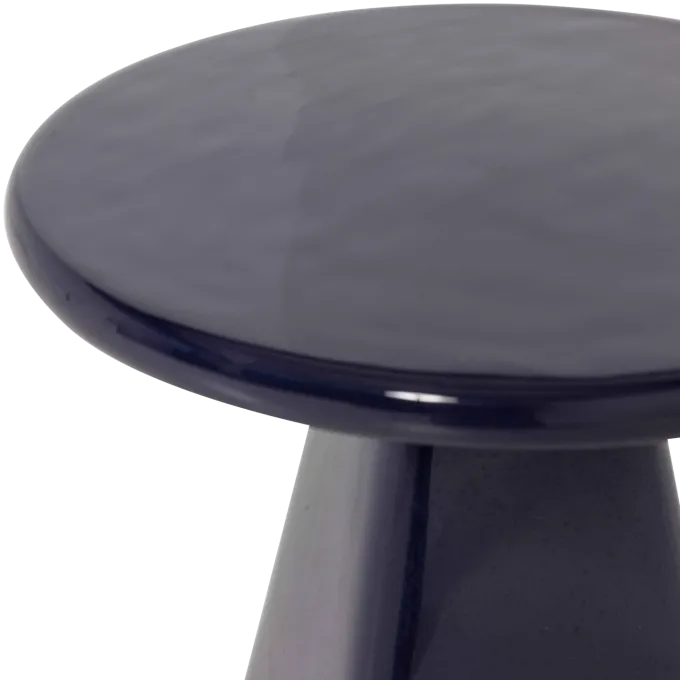 Woood Lavo Bijzettafel Metaal Hoogglans Donkerblauw