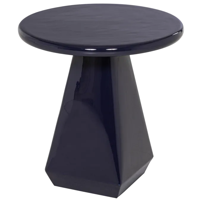 Woood Lavo Bijzettafel Metaal Hoogglans Donkerblauw