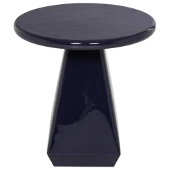 Woood Lavo Bijzettafel Metaal Hoogglans Donkerblauw