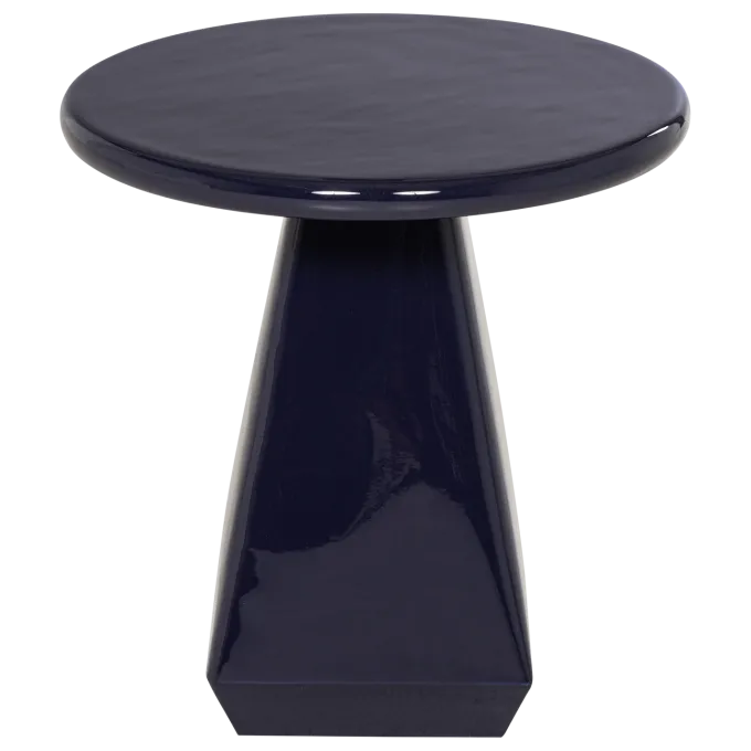 Woood Lavo Bijzettafel Metaal Hoogglans Donkerblauw