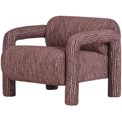 Woood Lenny Fauteuil Met Dessin Bordeauxrood
