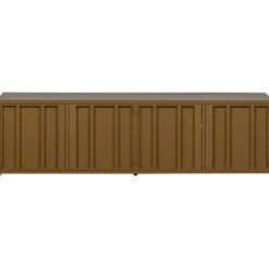 Woood Level tv-meubel metaal honinggeel 44x160cm
