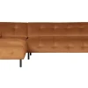 Woood Lloyd Hoekbank Links Gewassen Fluweel Cinnamon