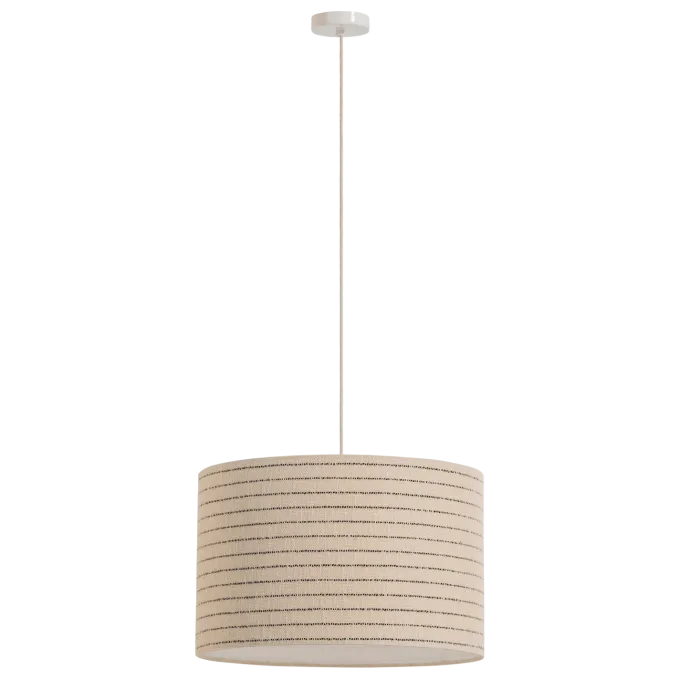 Woood Loft Hanglamp Metaal/Boucle Naturel Met Strepen