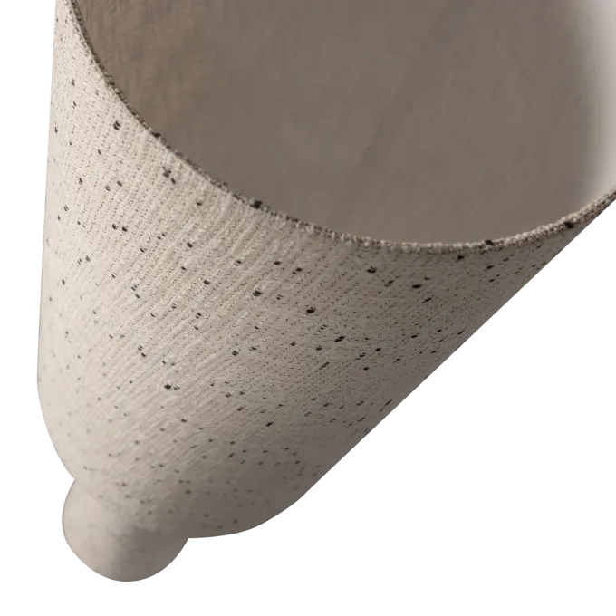 Woood Loft vloerlamp metaal/boucle naturel met stippen 130xo30cm