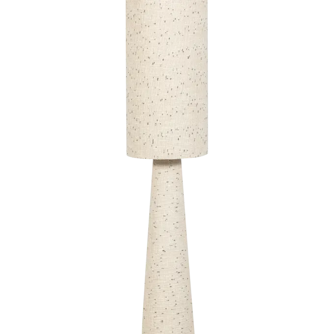 Woood Loft vloerlamp metaal/boucle naturel met stippen 130xo30cm