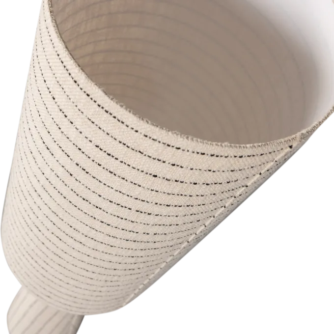 Woood Loft vloerlamp metaal/boucle naturel met strepen 130xo30cm