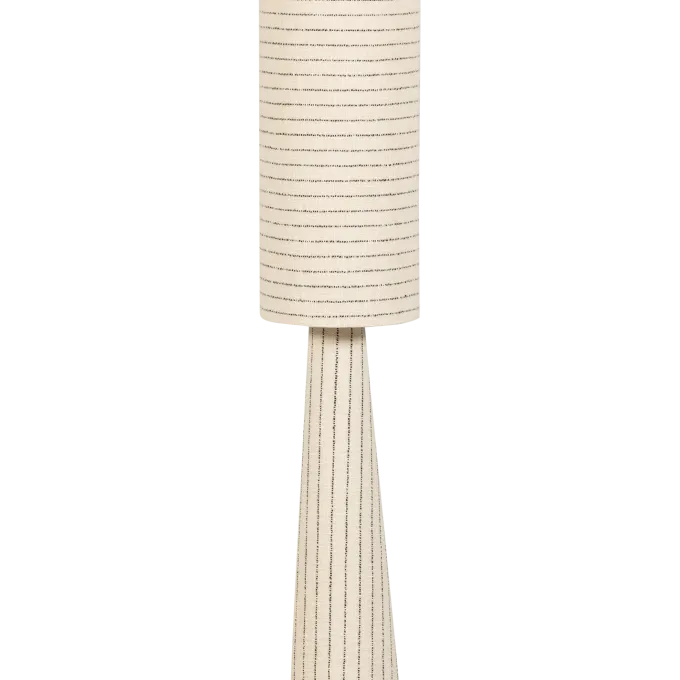 Woood Loft vloerlamp metaal/boucle naturel met strepen 130xo30cm