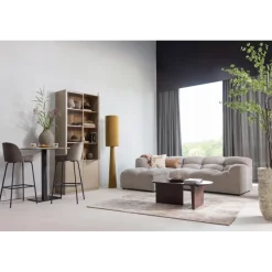 Woood Loft vloerlamp xl metaal/boucle tapenade 187xo35cm