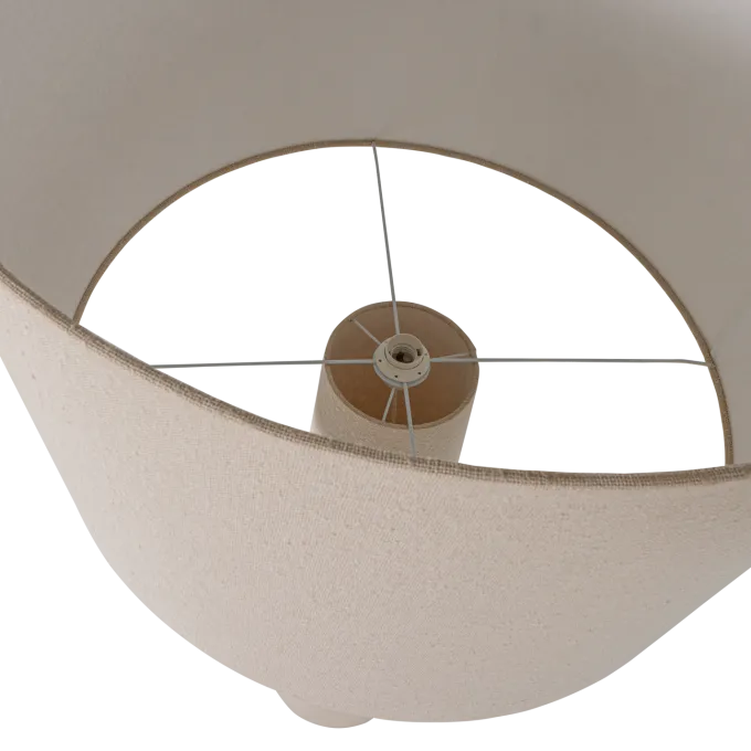 Woood Loft Vloerlamp Xxl Metaal/Boucle Naturel 160xo70 Cm