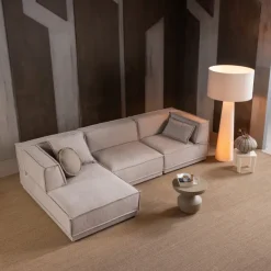 Woood Loft Vloerlamp Xxl Metaal/Boucle Naturel 160xo70 Cm