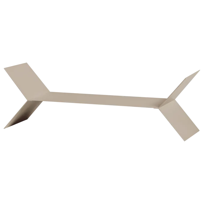 Woood Lorin Wandplanken Metaal Zand - Set Van 3