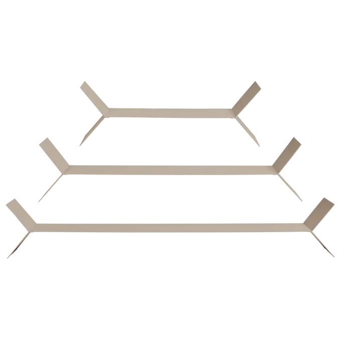 Woood Lorin Wandplanken Metaal Zand - Set Van 3
