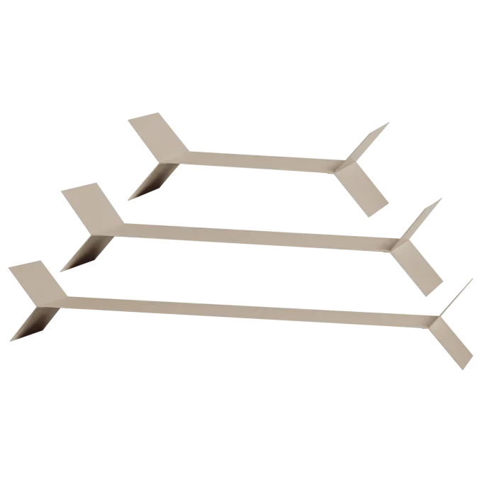 Woood Lorin Wandplanken Metaal Zand - Set Van 3