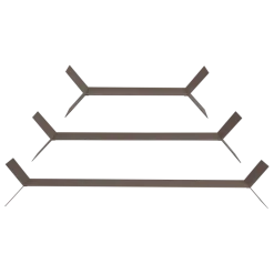Woood Lorin Wandplanken Metaal Mokkabruin - Set Van 3